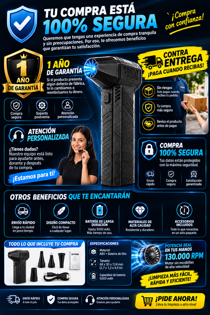 MINI SOPLADOR RECARGABLE