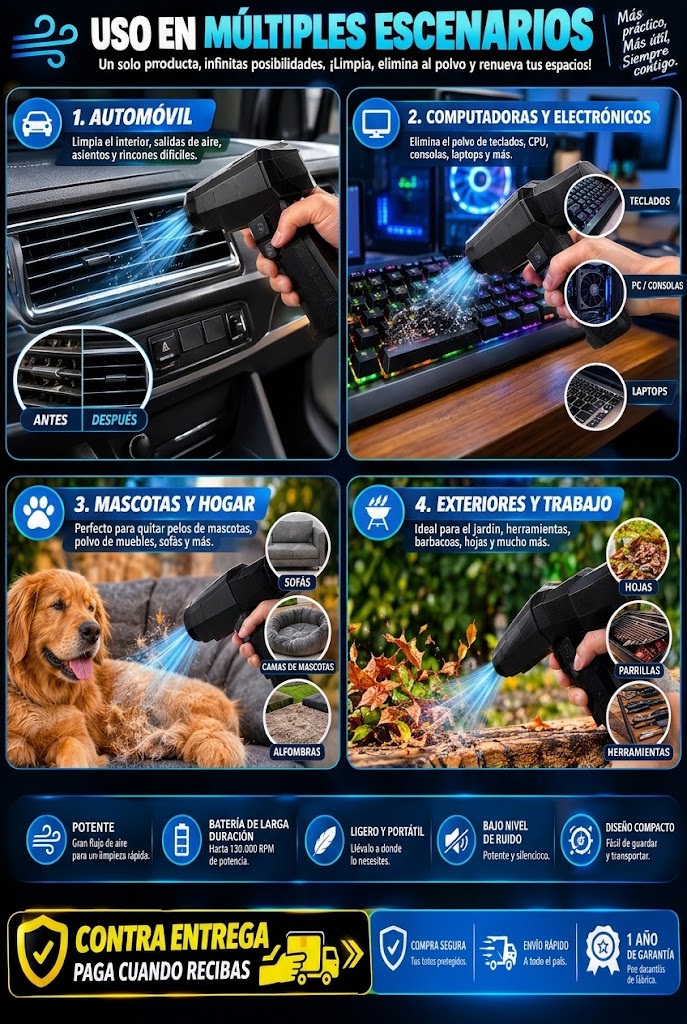 MINI SOPLADOR RECARGABLE