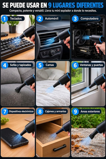 MINI SOPLADOR RECARGABLE
